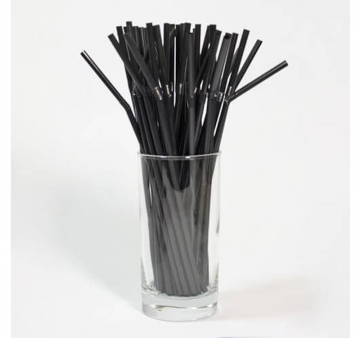 curved straw  8mmx21cm  (black)