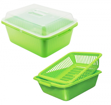 25x35 rectangular basket + lid pair