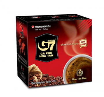 G7 black soluble coffee package 2gx15