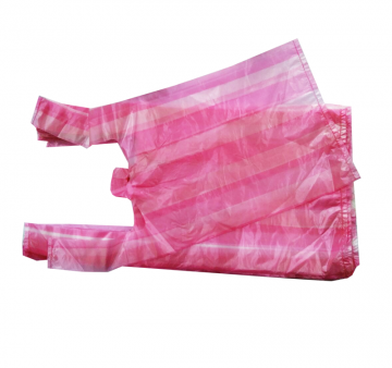 Vertical stripes plastic grocery bag